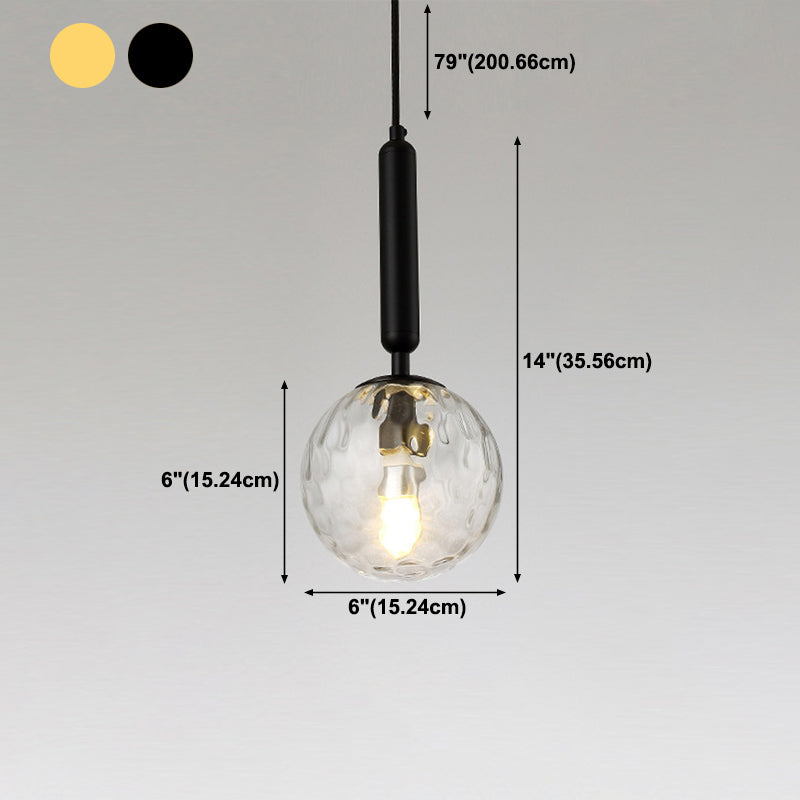 Modern Style LED Pendant Light Minimalism Glass Hanging Light for Dinning Room