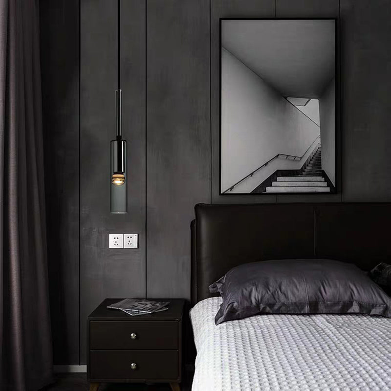 Cylinder Shade Hanging Light Modern Style Pendant Light pour le salon