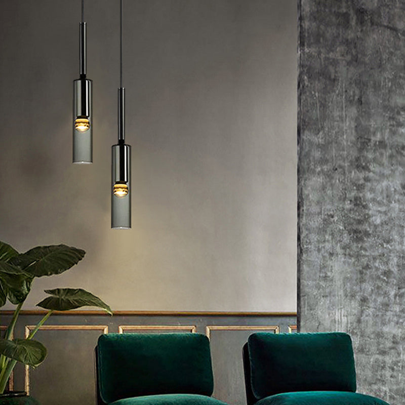 Cylinder Shade Hanging Light Modern Style Pendant Light pour le salon