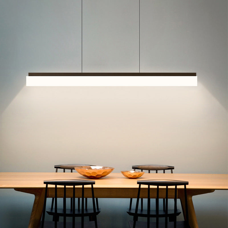 Modern Style Dining Chandelier Lamp Dining Room LED Rectangle Pendant Light Fixture