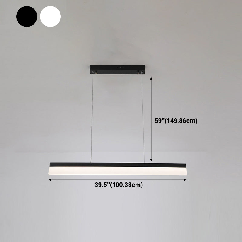 Modern Style Dining Chandelier Lamp Dining Room LED Rectangle Pendant Light Fixture