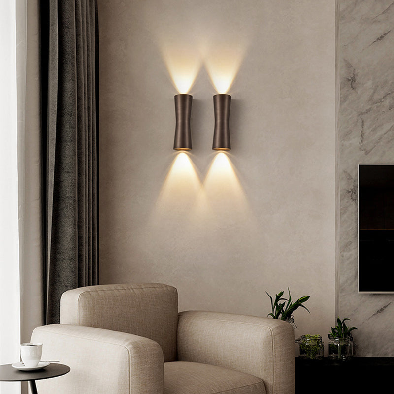 2 Light Metal Wall Sconce Postmodern Wall Mounted Light Fixture for Living Room