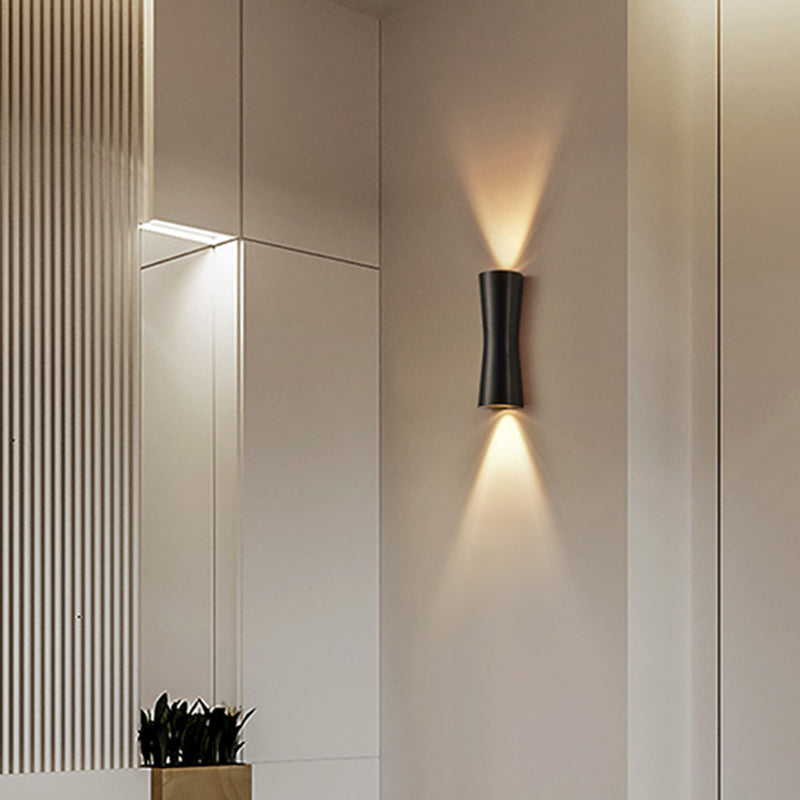 2 Light Metal Wall Sconce Postmodern Wall Mounted Light Fixture for Living Room