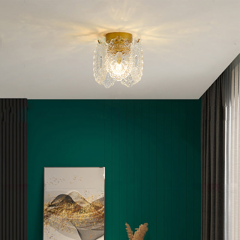 Modern Simple Geometry Shape Ceiling Lamp Iron 1 Light Ceiling Fixture for Corridor