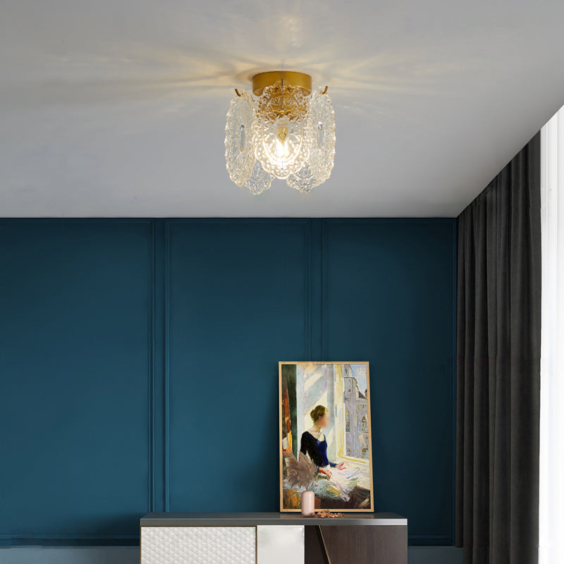 Modern Simple Geometry Shape Ceiling Lamp Iron 1 Light Ceiling Fixture for Corridor