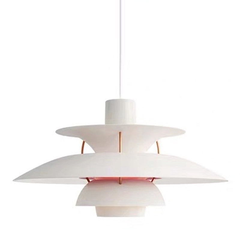 Modern Hanging Lamp Lacquered Iron Geometric Pendant Light for Bedroom