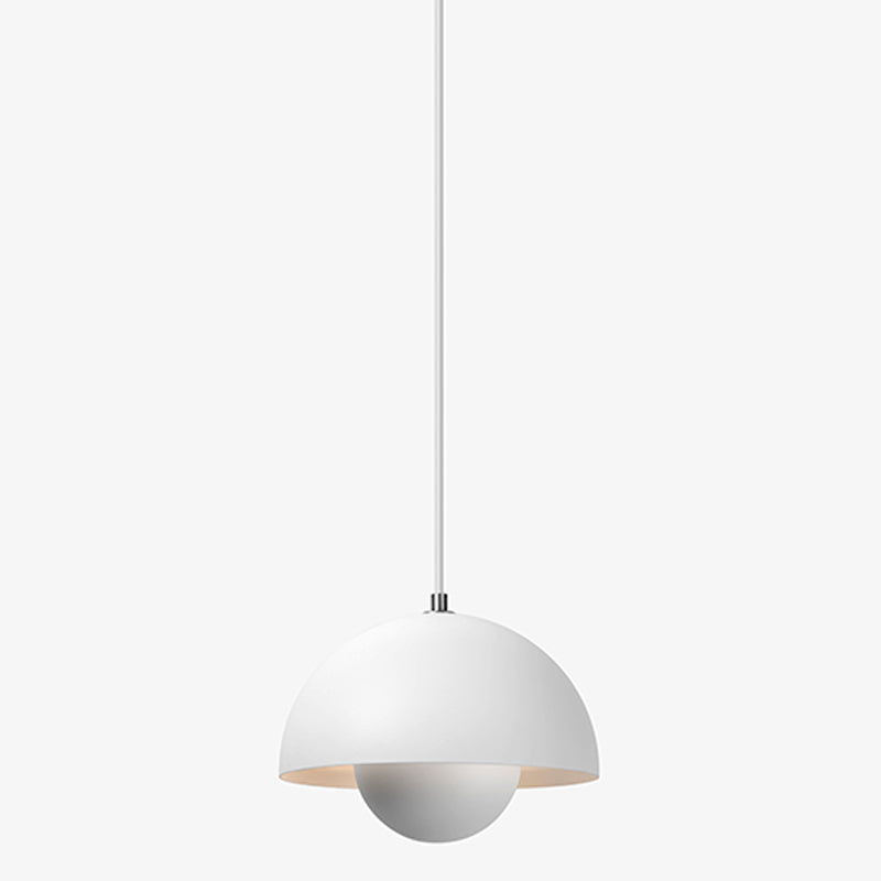 Lampe de suspension hémisphérique de fer à pendentif en fer à pendentif macaron nordique moderne pour espaces intérieurs