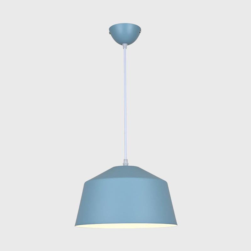 Bowl Shape Hanging Lighting Modern Macaron Style Metal 1 Pendre clair pour l'hôtel