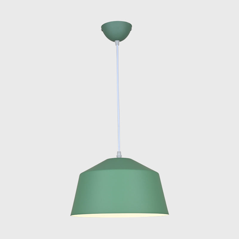 Bowl Shape Hanging Lighting Modern Macaron Style Metal 1 Pendre clair pour l'hôtel