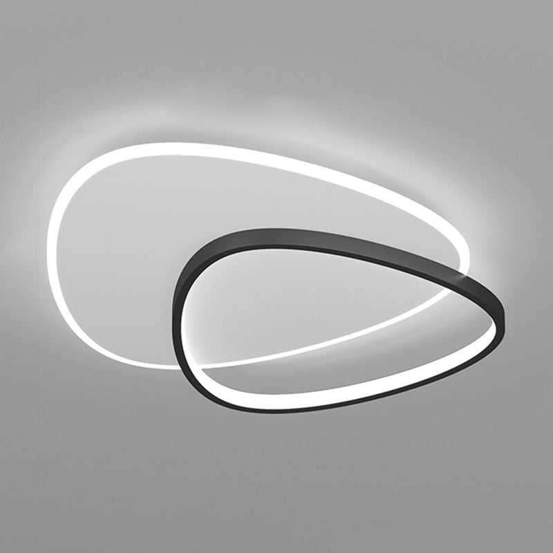 2 Lights Modern Style Ceiling Light LED Flush Mount Lighting for Living Room