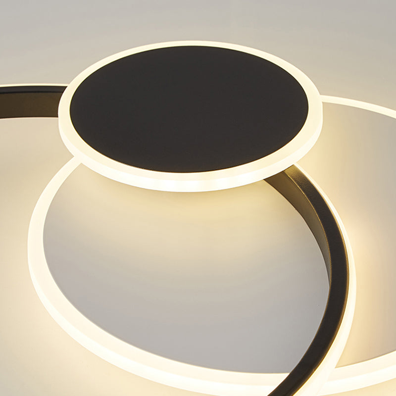 Ring LED Flush Mount Lamp Acrylic Shade Ceiling Light for Living Room Dining Room