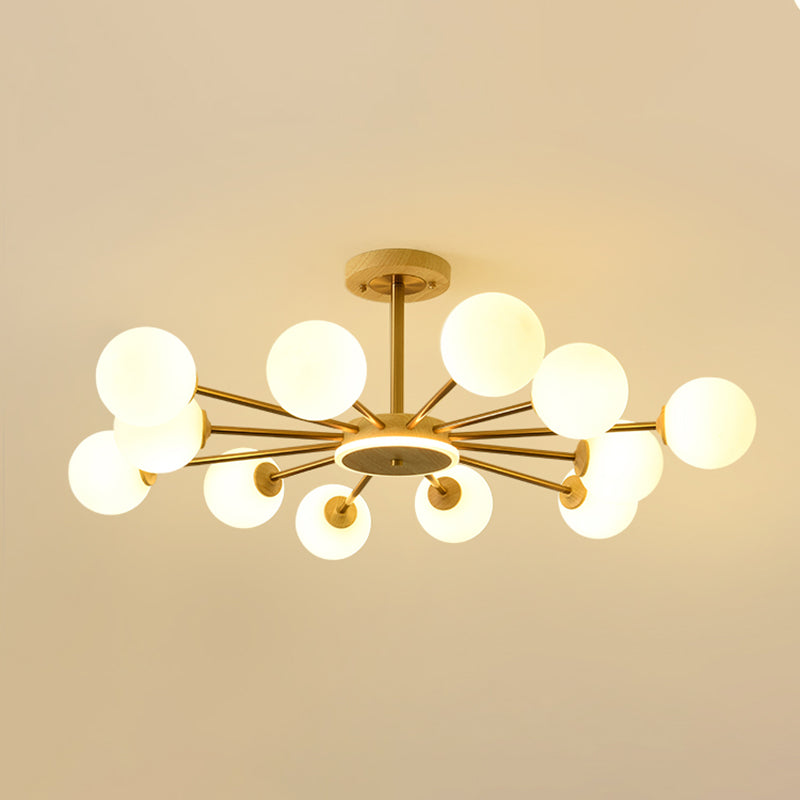 Modern Globe Chandelier Light Fixtures Multi-Head Suspension Pendant Lamps for Living Room