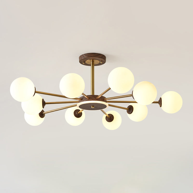 Modern Globe Chandelier Light Fixtures Multi-Head Suspension Pendant Lamps for Living Room