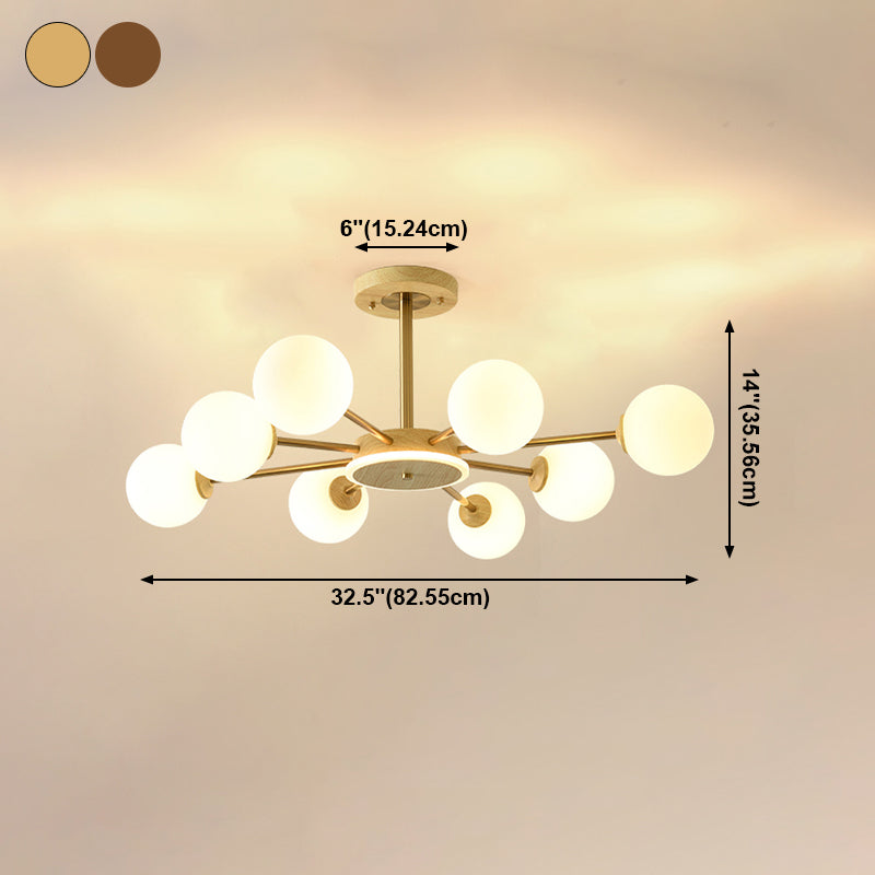 Modern Globe Chandelier Light Fixtures Multi-Head Suspension Pendant Lamps for Living Room