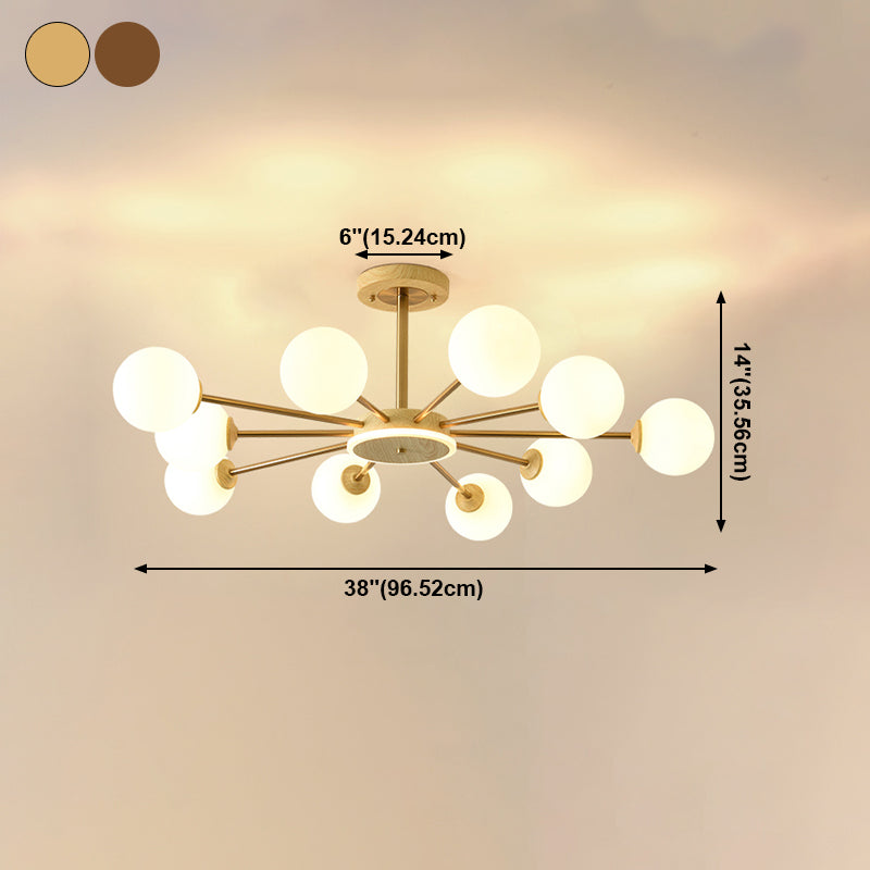 Modern Globe Chandelier Light Fixtures Multi-Head Suspension Pendant Lamps for Living Room