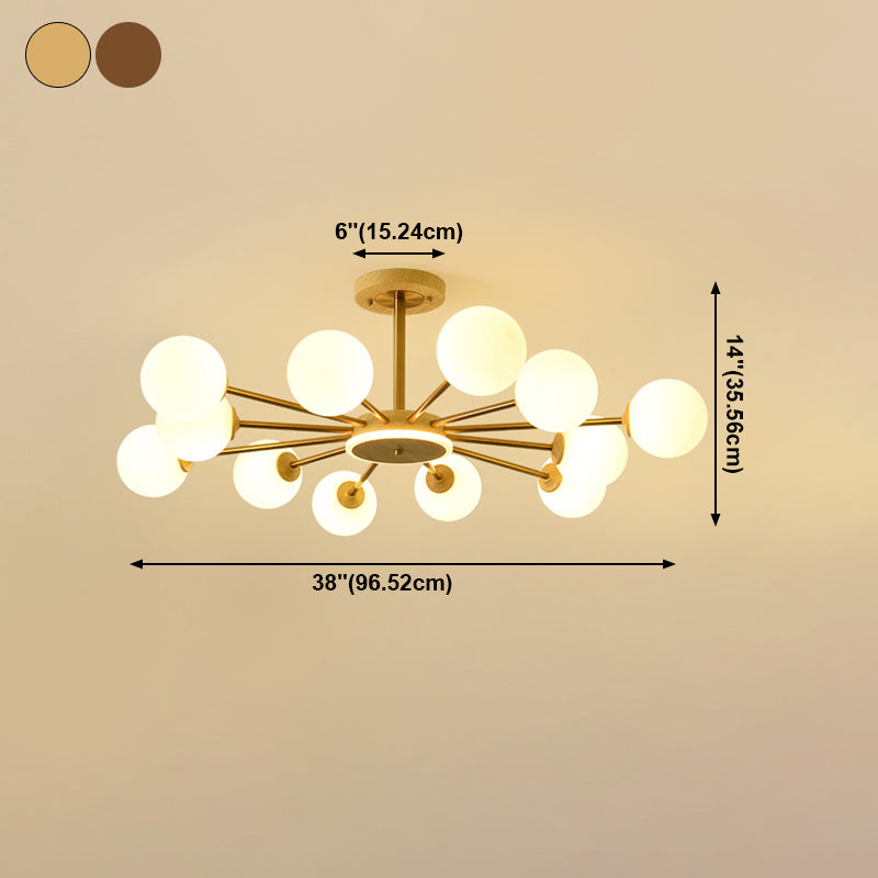 Modern Globe Chandelier Light Fixtures Multi-Head Suspension Pendant Lamps for Living Room