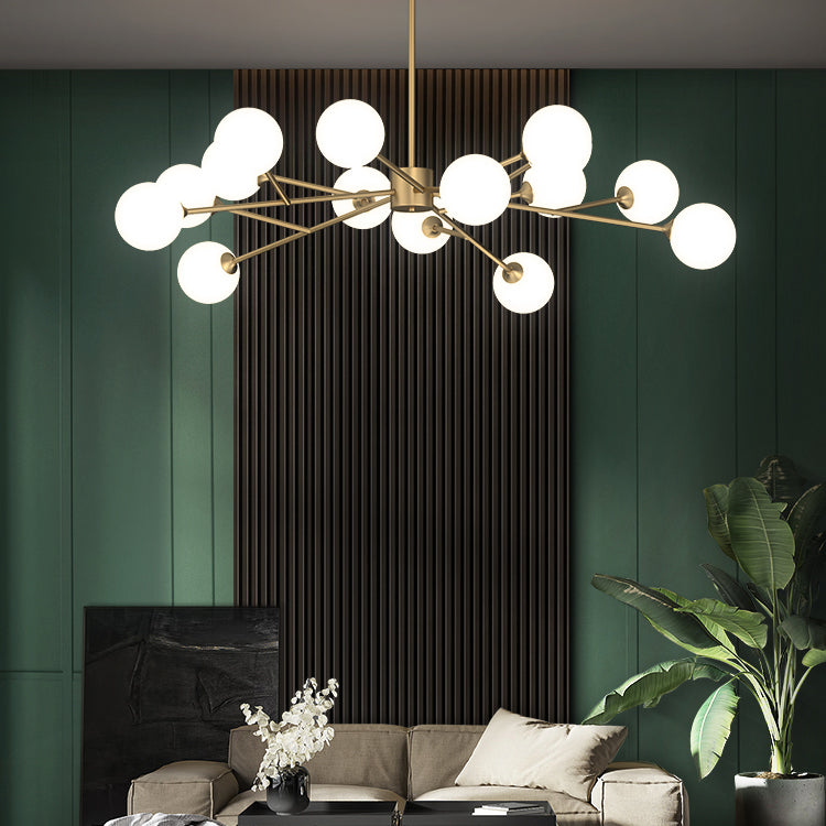 Designer Style Globe Chandelier Light Fixtures Multi-Head Suspension Pendant Lamps for Living Room