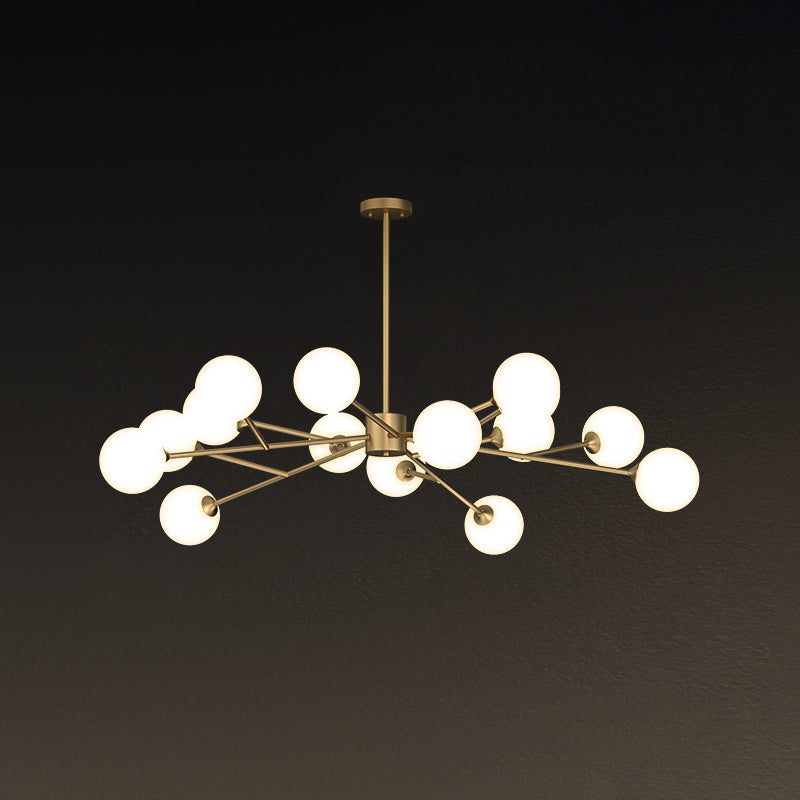 Designer Style Globe Chandelier Light Fixtures Multi-Head Suspension Pendant Lamps for Living Room