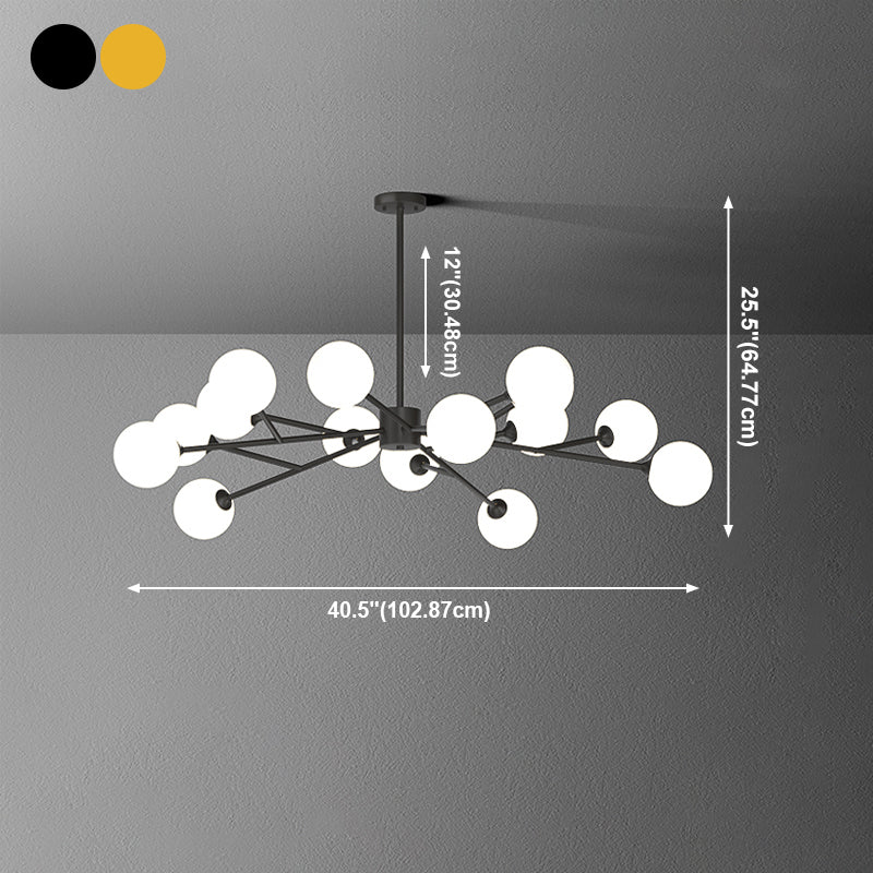 Designer Style Globe Chandelier Light Fixtures Multi-Head Suspension Pendant Lamps for Living Room