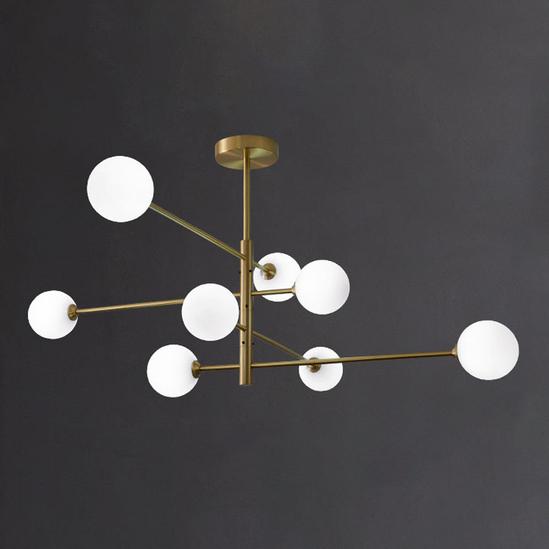 Designer Style Chandelier Light Fixtures Multi-Head Suspension Pendant Lamps with Glass Shade