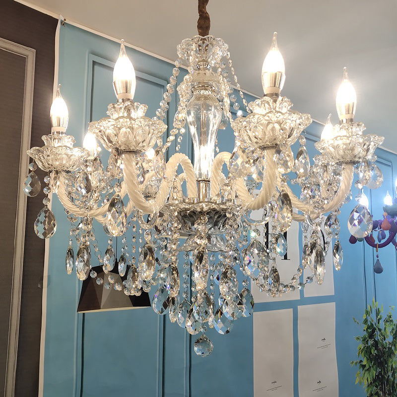 American Style Chandelier Crystal Multi Light Hanging Light for Bedroom