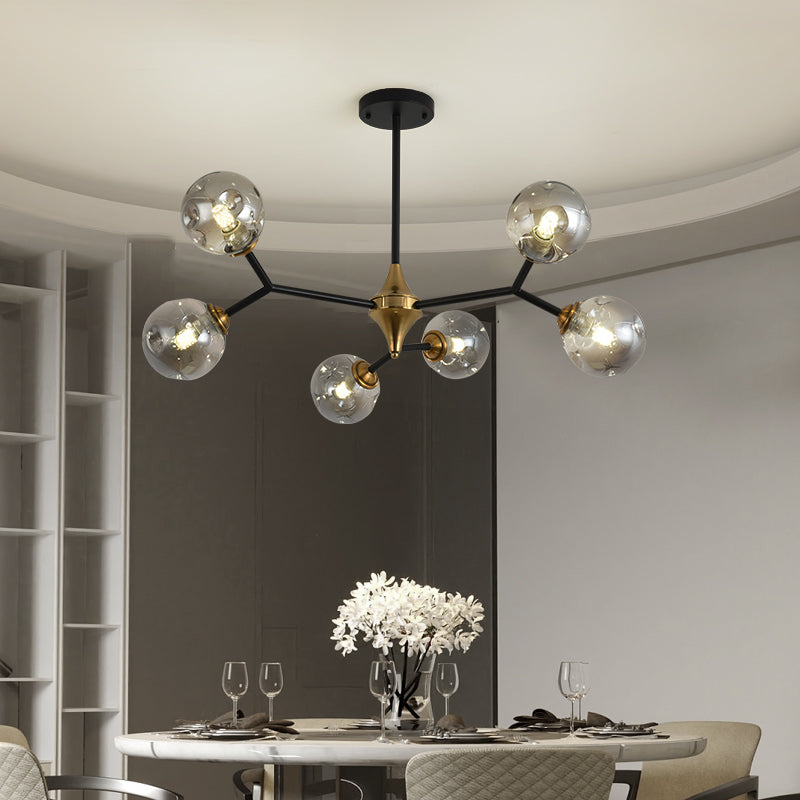 Modern Metal Chandelier Light Fixtures Multi-Head Suspension Pendant Lights for Restaurant