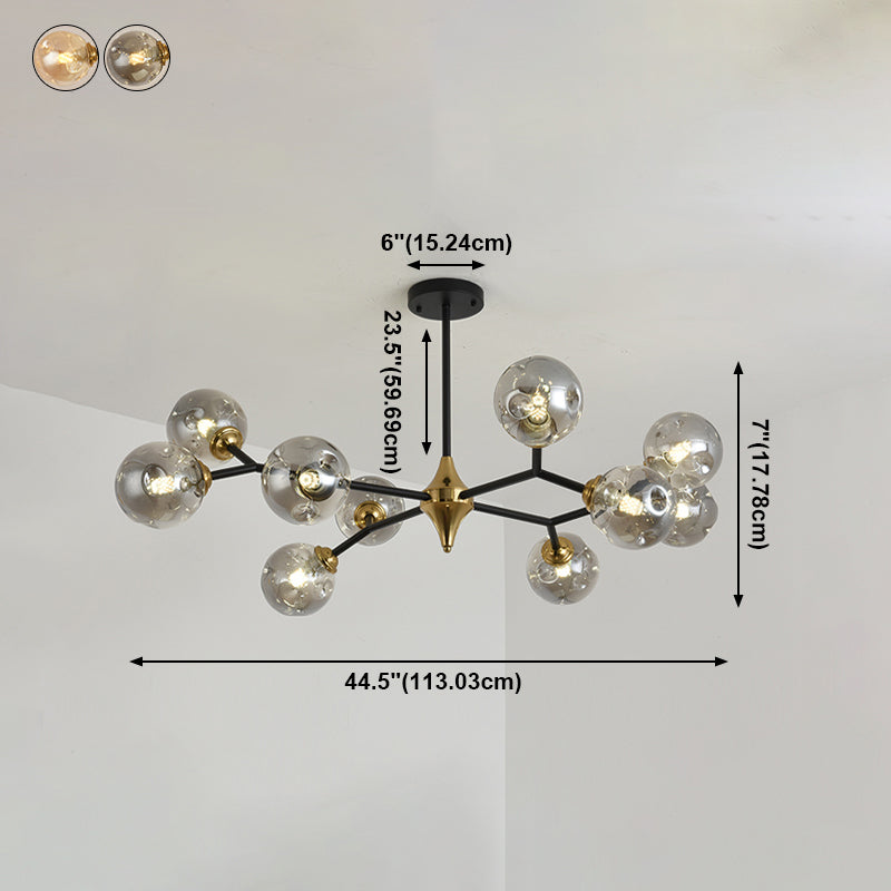 Modern Metal Chandelier Light Fixtures Multi-Head Suspension Pendant Lights for Restaurant