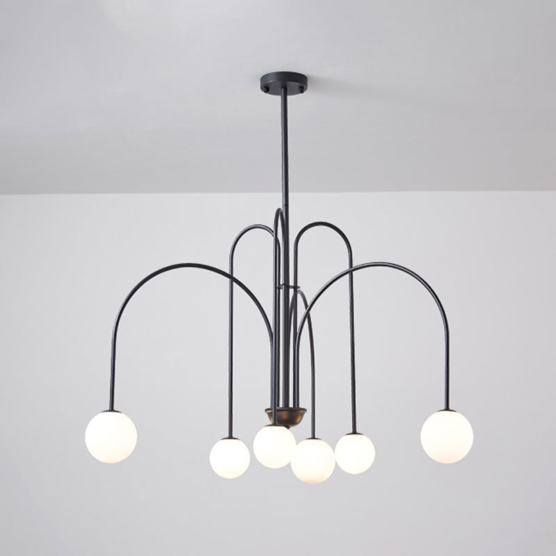 Modern Metal Chandelier Light Fixtures Multi-Head Suspension Pendant Lamps for Living Room