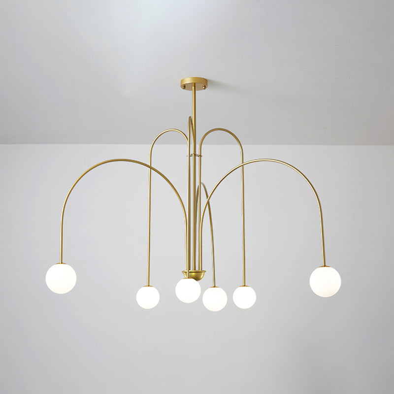 Modern Metal Chandelier Light Fixtures Multi-Head Suspension Pendant Lamps for Living Room