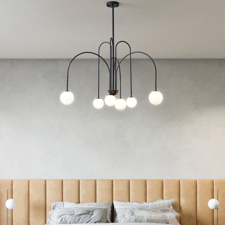 Modern Metal Chandelier Light Fixtures Multi-Head Suspension Pendant Lamps for Living Room