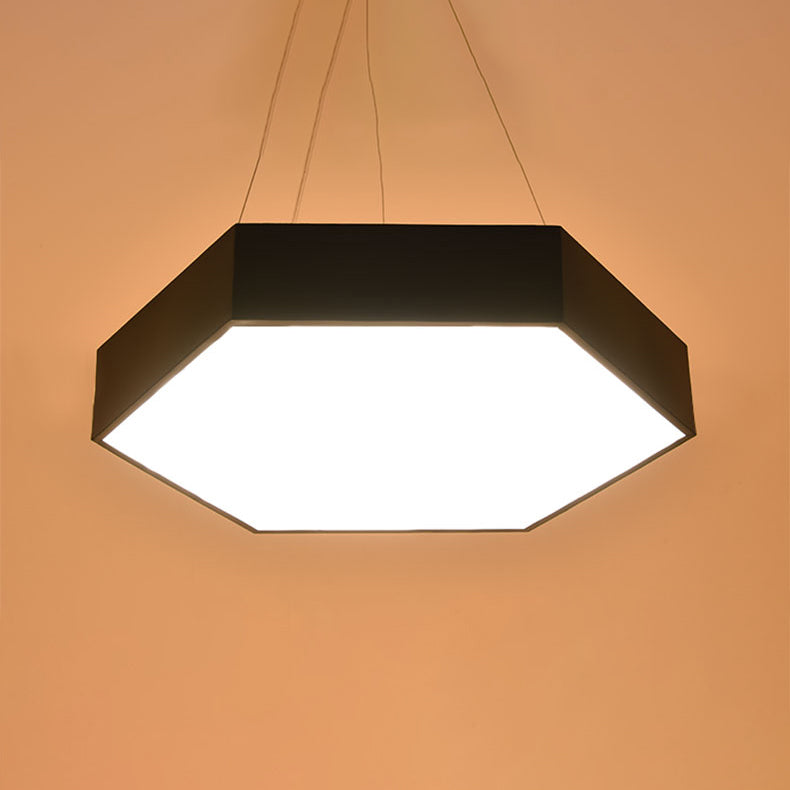 Lampe à la simplicité noire avec des luminaires d'éclairage de pendentif à LED à l'ombre acrylique