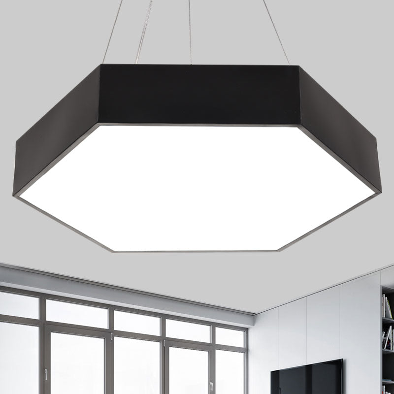Lampe à la simplicité noire avec des luminaires d'éclairage de pendentif à LED à l'ombre acrylique