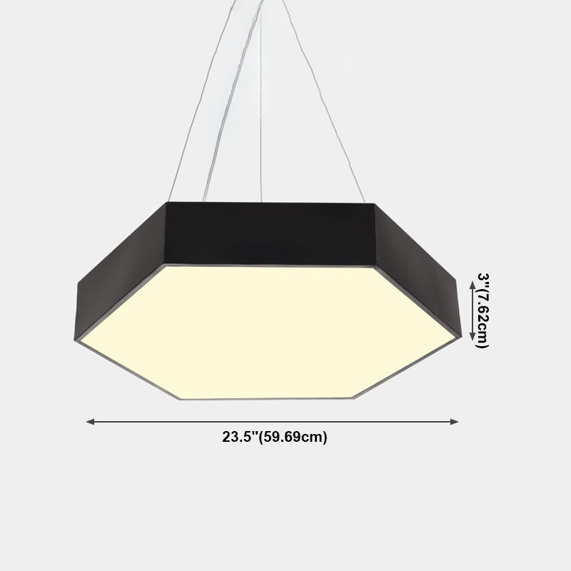 Lampe à la simplicité noire avec des luminaires d'éclairage de pendentif à LED à l'ombre acrylique