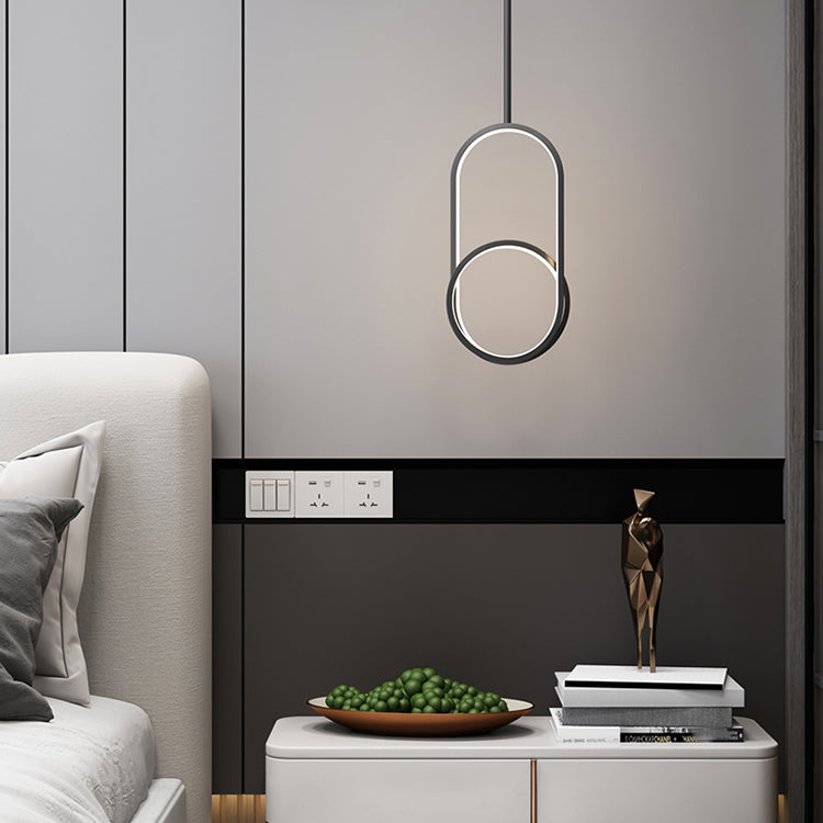 Metal Modernist Hanging Lamps Silicone Shade LED Pendant Lighting Fixtures