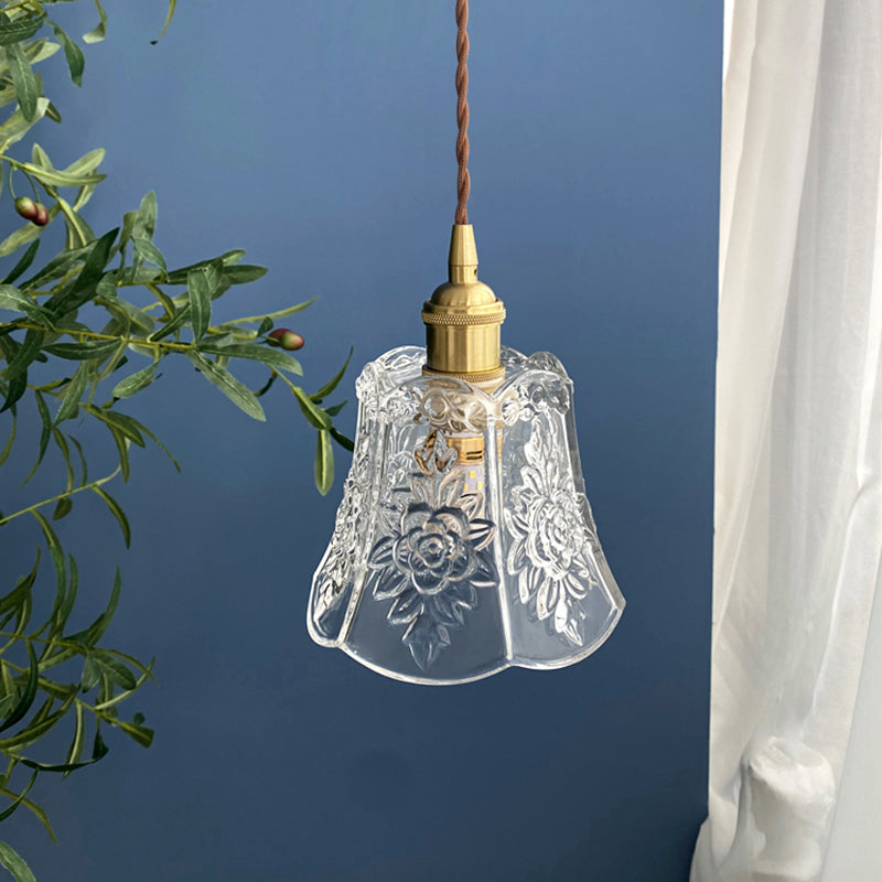 Pendante de style minimalisme moderne Shade en verre de verre pendante pour la barre de chevet