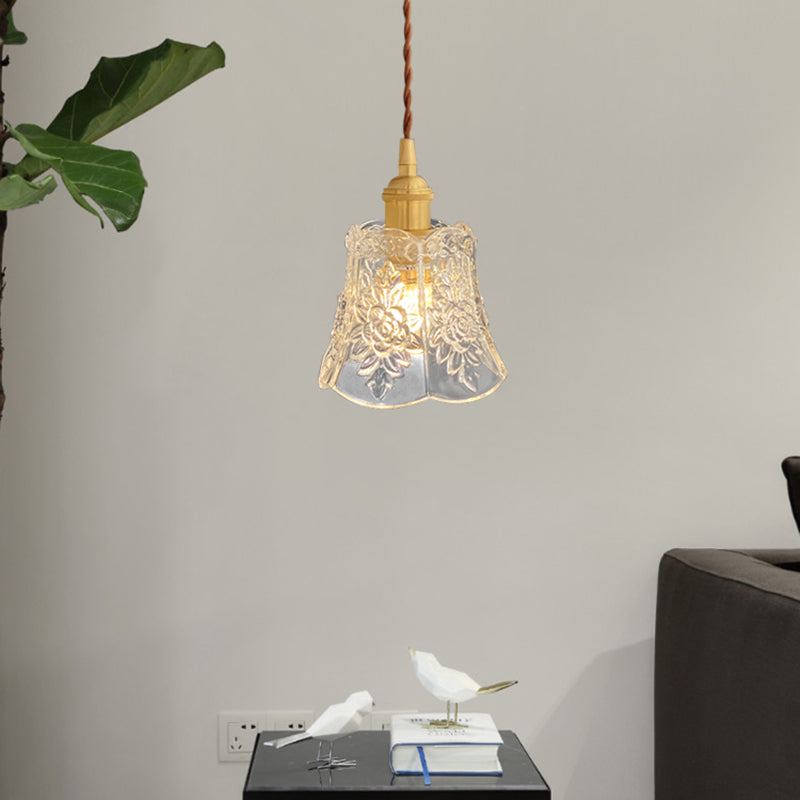 Pendante de style minimalisme moderne Shade en verre de verre pendante pour la barre de chevet