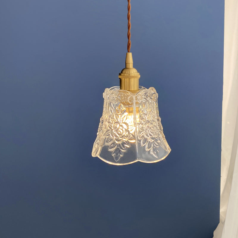 Pendante de style minimalisme moderne Shade en verre de verre pendante pour la barre de chevet