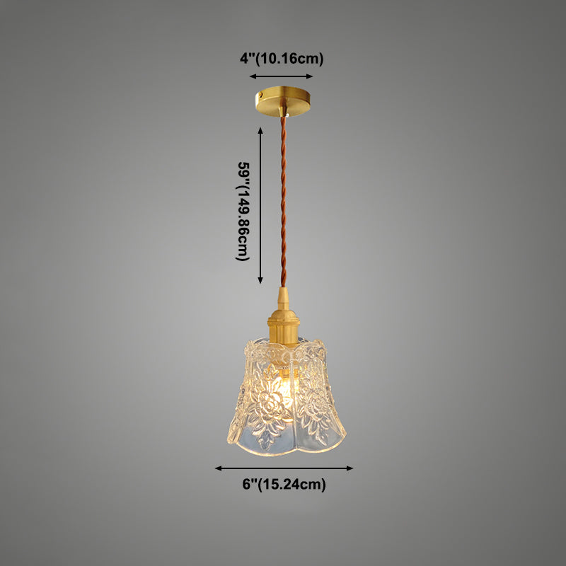 Pendante de style minimalisme moderne Shade en verre de verre pendante pour la barre de chevet