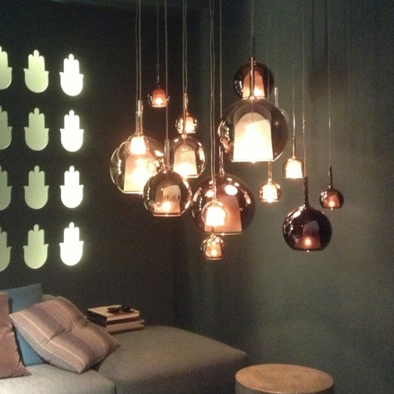 Pendante de style moderne 1 lumière minimalisme Verre Lumière suspendue pour la salle à manger