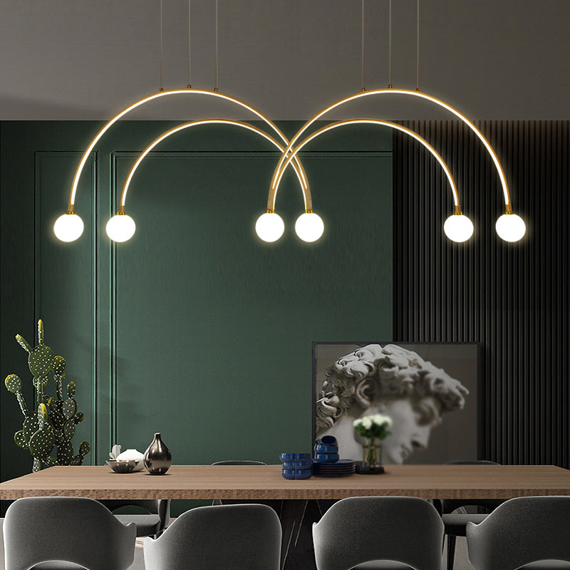 Modern Style Pendant Light LED Ball Shade Chandelier Light for Dining Room Kitchen