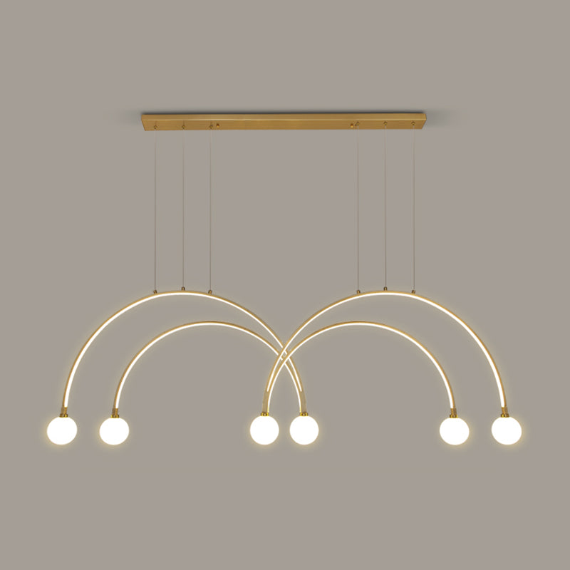 Modern Style Pendant Light LED Ball Shade Chandelier Light for Dining Room Kitchen