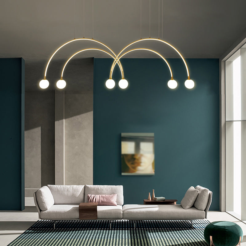 Modern Style Pendant Light LED Ball Shade Chandelier Light for Dining Room Kitchen