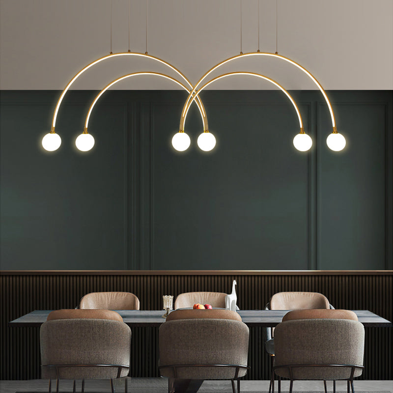 Modern Style Pendant Light LED Ball Shade Chandelier Light for Dining Room Kitchen