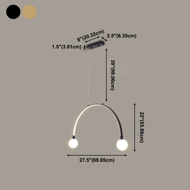 Modern Style Pendant Light LED Ball Shade Chandelier Light for Dining Room Kitchen