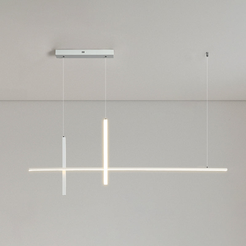 Modern Style LED Pendant Light Long Strip Island Light for Dining Room