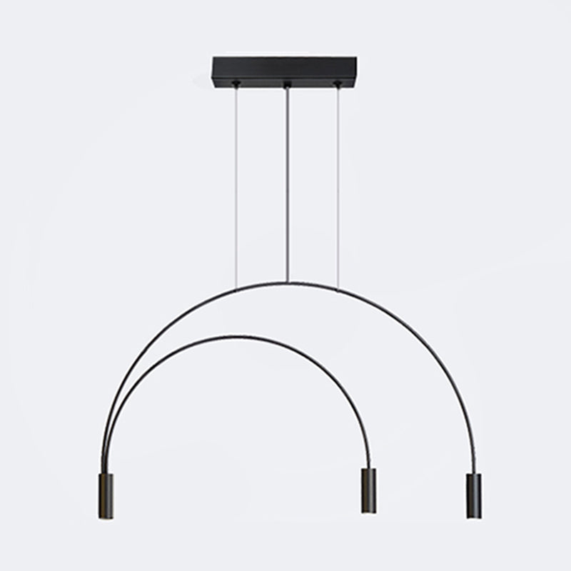 Modern Style Island Light Cylindrical Shade Chandelier Light for Dining Room