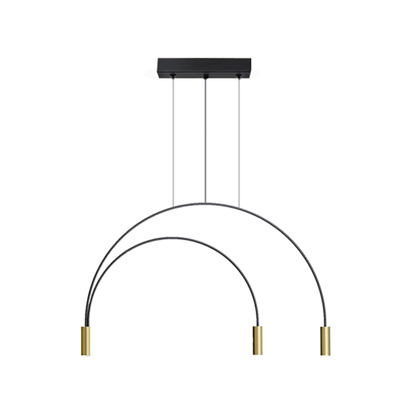 Modern Style Island Light Cylindrical Shade Chandelier Light for Dining Room