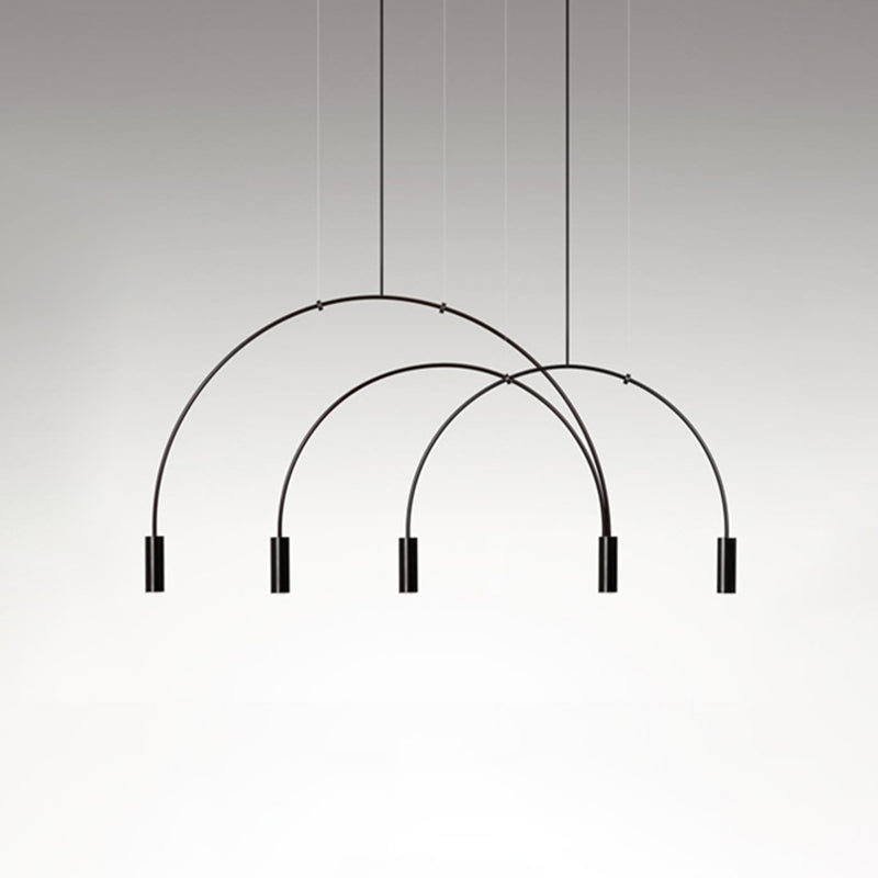 Modern Style Island Light Cylindrical Shade Chandelier Light for Dining Room