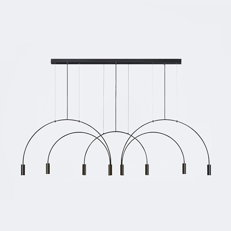 Modern Style Island Light Cylindrical Shade Chandelier Light for Dining Room