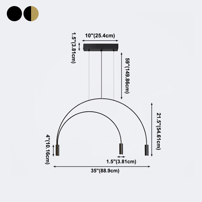 Modern Style Island Light Cylindrical Shade Chandelier Light for Dining Room